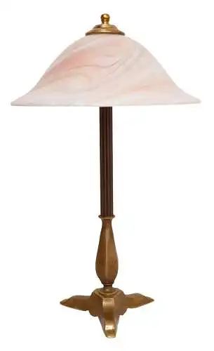 Elegante Jugendstil Messinglampe Berlin Tischleuchte Messing 