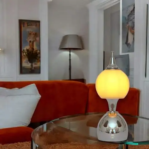 Mid Century Tischleuchte "TOULON" Chrom Space Age Unikat Tischlampe Sputnik