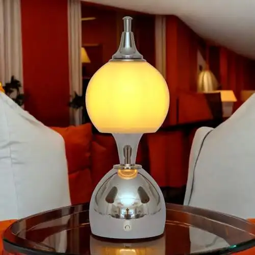 Mid Century Tischleuchte "TOULON" Chrom Space Age Unikat Tischlampe Sputnik