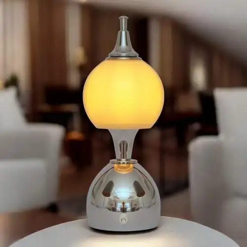 Mid Century Tischleuchte "TOULON" Chrom Space Age Unikat Tischlampe Sputnik