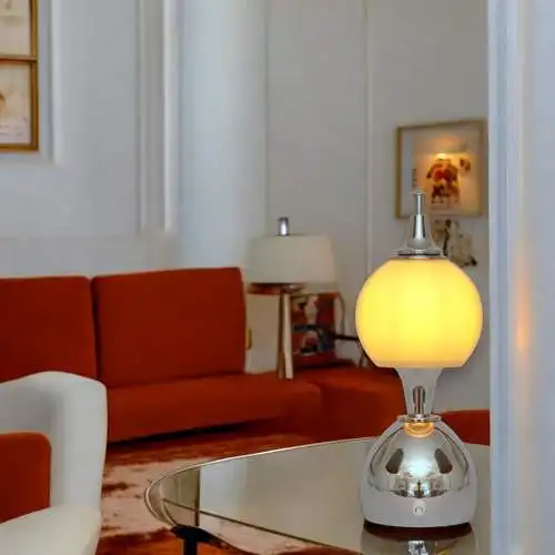 Mid Century Tischleuchte "TOULON" Chrom Space Age Unikat Tischlampe Sputnik