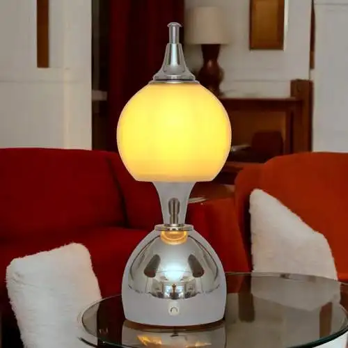 Mid Century Tischleuchte "TOULON" Chrom Space Age Unikat Tischlampe Sputnik
