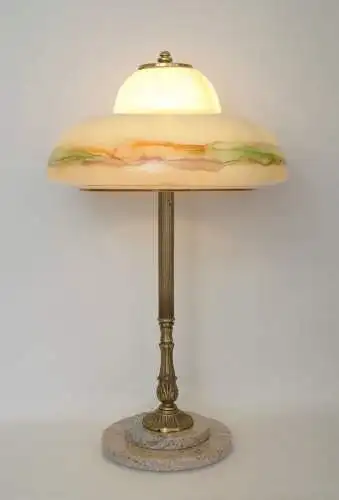 Sehr große Jugendstil Schreibtischlampe Salonleuchte Messinglampe Berlin