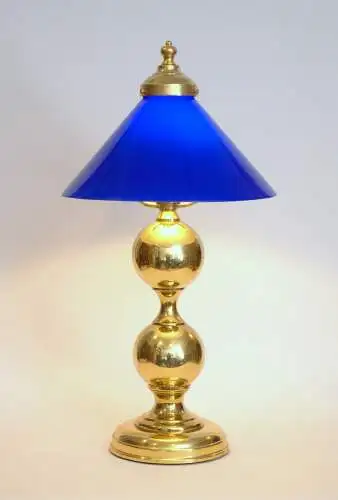 Jugendstil Tischleuchte Unikat "GOLDEN BLUE" Tischleuchte Landhaus