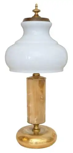 Große Jugendstil Tischlampe Onyx Marmor Schreibtischlampe 