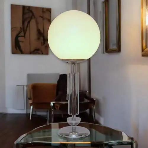 Mid Century Tischleuchte "MERIDA" Chrom Space Age Unikat Tischlampe Sputnik