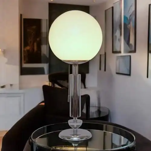 Mid Century Tischleuchte "MERIDA" Chrom Space Age Unikat Tischlampe Sputnik