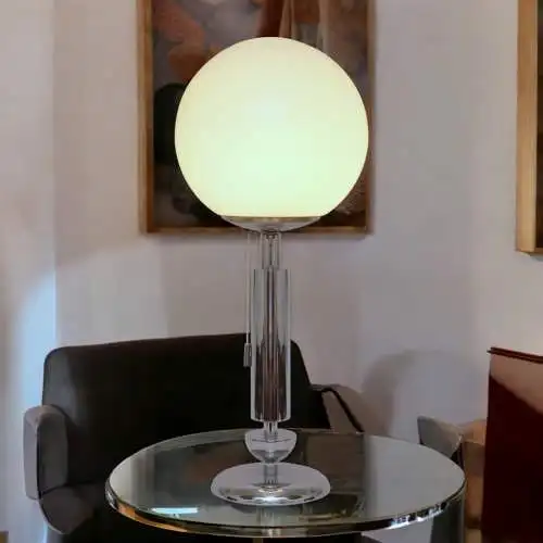 Mid Century Tischleuchte "MERIDA" Chrom Space Age Unikat Tischlampe Sputnik