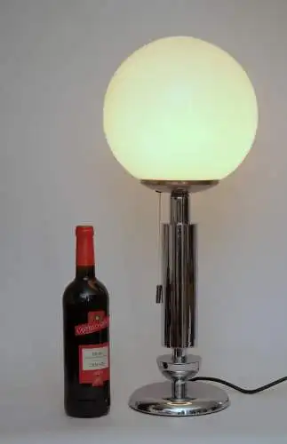Mid Century Tischleuchte "MERIDA" Chrom Space Age Unikat Tischlampe Sputnik