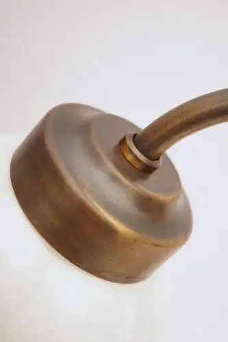 Jugendstil Messinglampe "WHITE ROSE" Unikat Tischleuchte