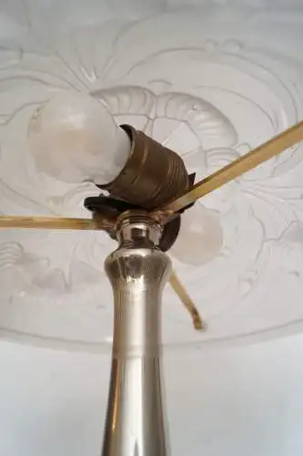 Art Deco Lampe Schreibtischleuchte "SILVER SHADOW" Tischleuchte Leuchte 