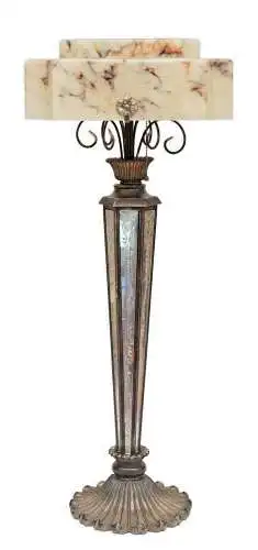 Art Deco Lampe Bodenleuchte "MIRROR MARBLE" Einzelstück 86cm hoch Design Unikat 