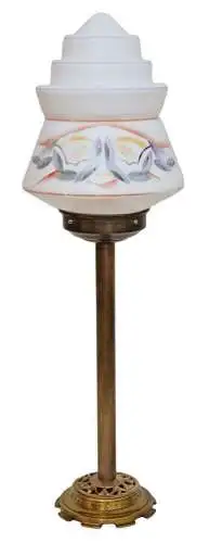 KLassische original Art Deco Skyscraper Tischleuchte Messinglampe Berlin 1930