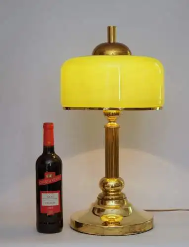 Schöne Art Déco Design Tischleuchte "GOLDEN GREEN" Unikat Einzestück Messing
