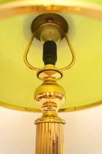 Schöne Art Déco Design Tischleuchte "GOLDEN GREEN" Unikat Einzestück Messing