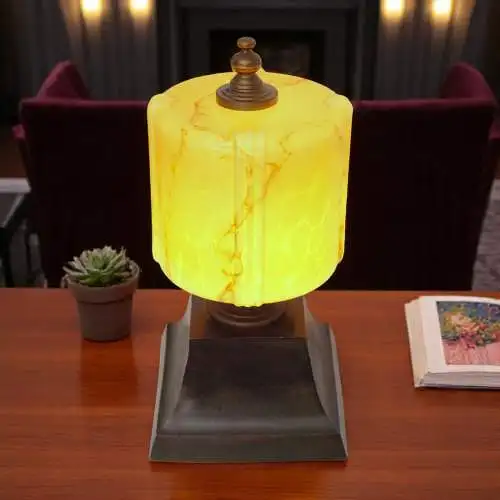 Design Unikat Art Déco Tischleuchte "THE DRUM" Einzelstück Tischlampe