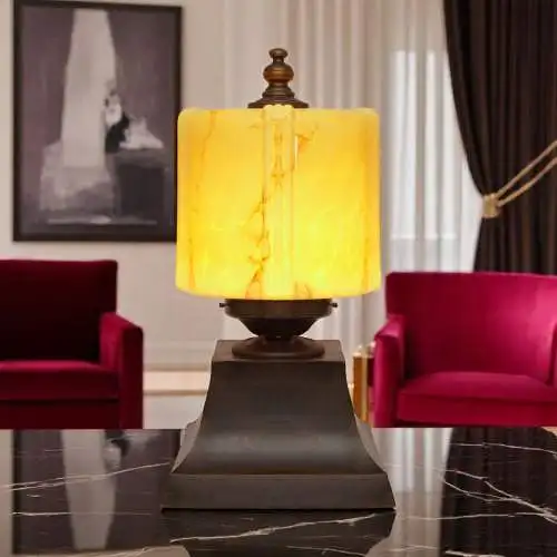 Design Unikat Art Déco Tischleuchte "THE DRUM" Einzelstück Tischlampe