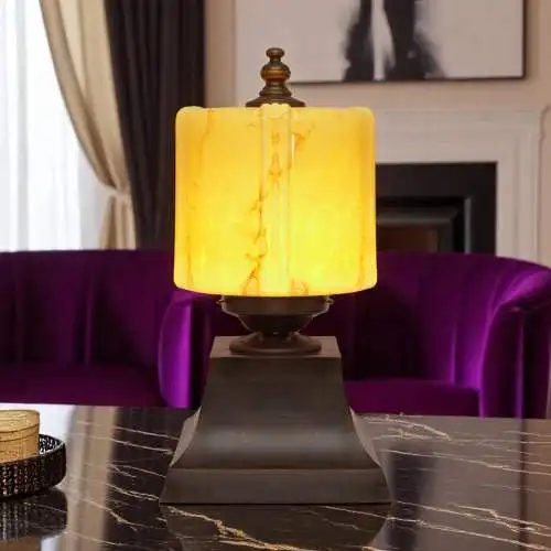 Design Unikat Art Déco Tischleuchte "THE DRUM" Einzelstück Tischlampe