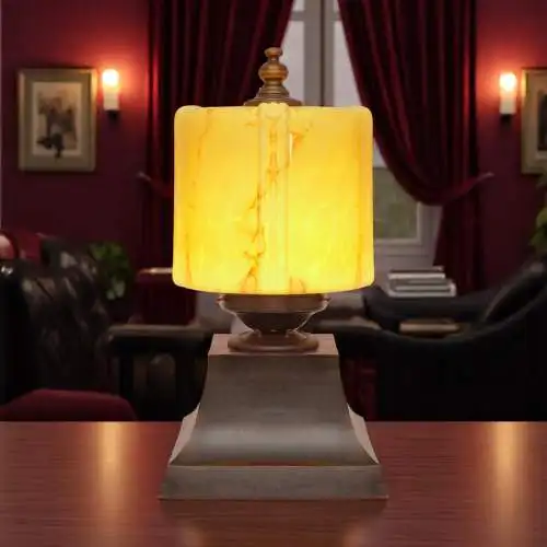 Design Unikat Art Déco Tischleuchte "THE DRUM" Einzelstück Tischlampe