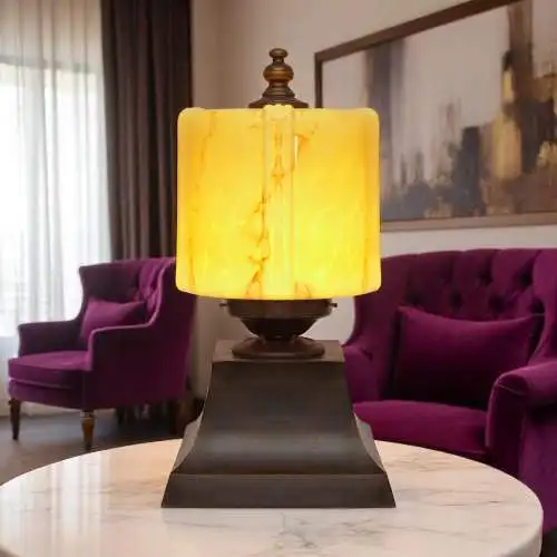 Design Unikat Art Déco Tischleuchte "THE DRUM" Einzelstück Tischlampe