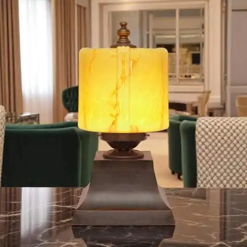 Design Unikat Art Déco Tischleuchte "THE DRUM" Einzelstück Tischlampe