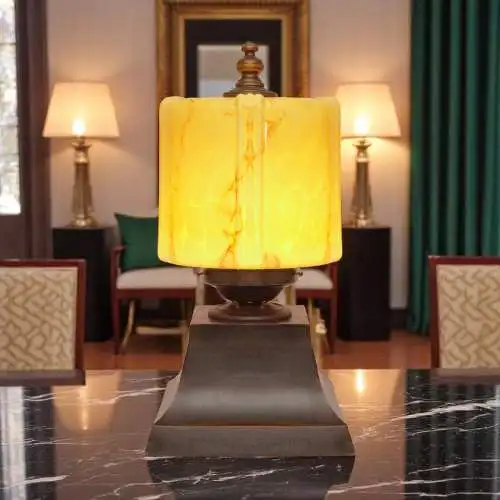 Design Unikat Art Déco Tischleuchte "THE DRUM" Einzelstück Tischlampe