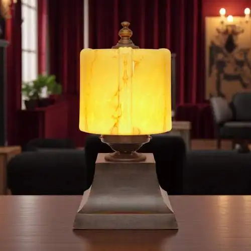 Design Unikat Art Déco Tischleuchte "THE DRUM" Einzelstück Tischlampe