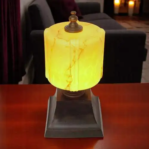 Design Unikat Art Déco Tischleuchte "THE DRUM" Einzelstück Tischlampe
