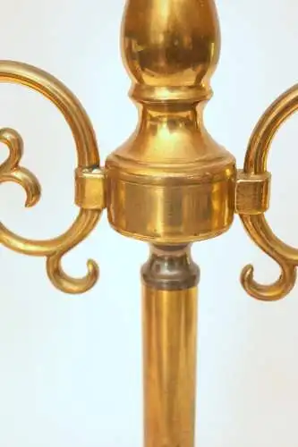 Jugendstil Bibliotheksleuchte Tischlampe Messinglampe Doppel Kontorleuchte Bank