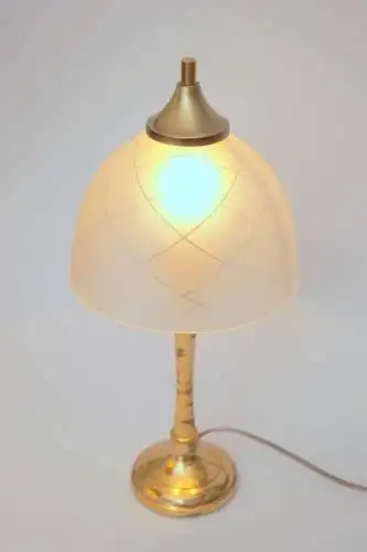 Design Unikat Art Déco Tischleuchte "DAHLHAUSEN" Messinglampe Tischlampe