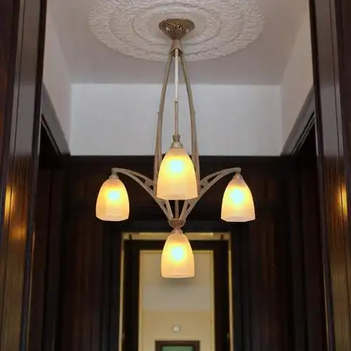 Seltene original Art Déco Deckenleuchte "AMIENS" Chandelier Hängelampe 1920er