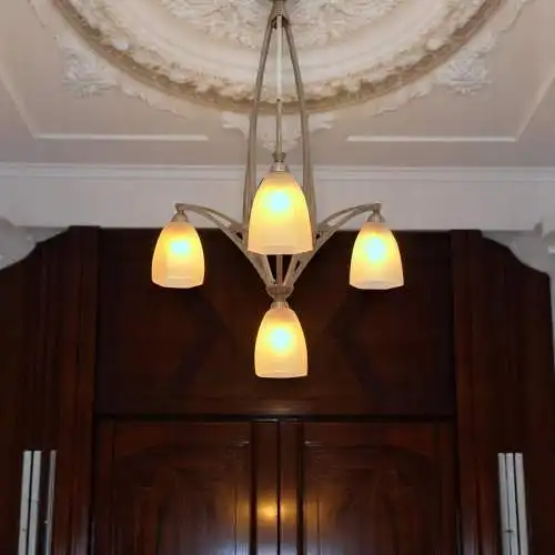 Seltene original Art Déco Deckenleuchte "AMIENS" Chandelier Hängelampe 1920er