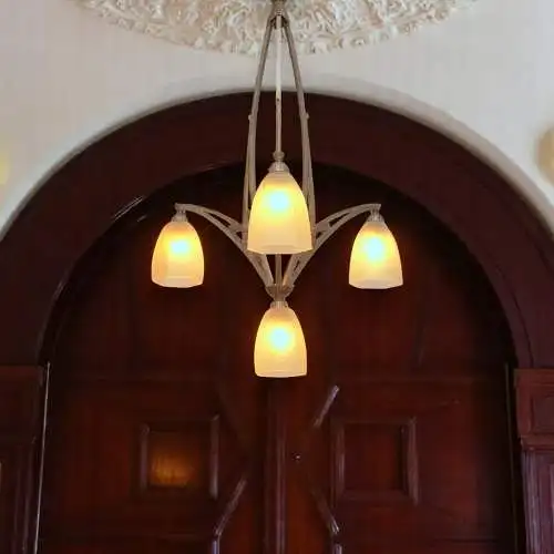 Seltene original Art Déco Deckenleuchte "AMIENS" Chandelier Hängelampe 1920er