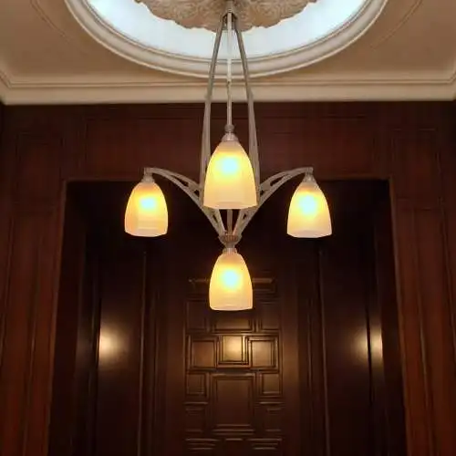 Seltene original Art Déco Deckenleuchte "AMIENS" Chandelier Hängelampe 1920er