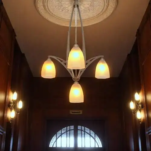 Seltene original Art Déco Deckenleuchte "AMIENS" Chandelier Hängelampe 1920er