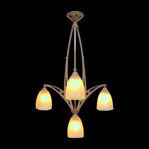Seltene original Art Déco Deckenleuchte "AMIENS" Chandelier Hängelampe 1920er
