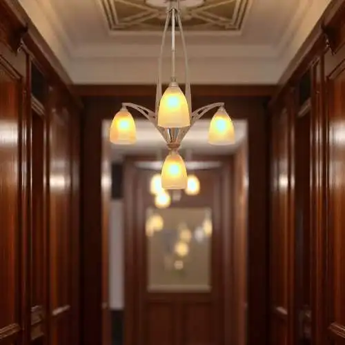 Seltene original Art Déco Deckenleuchte "AMIENS" Chandelier Hängelampe 1920er