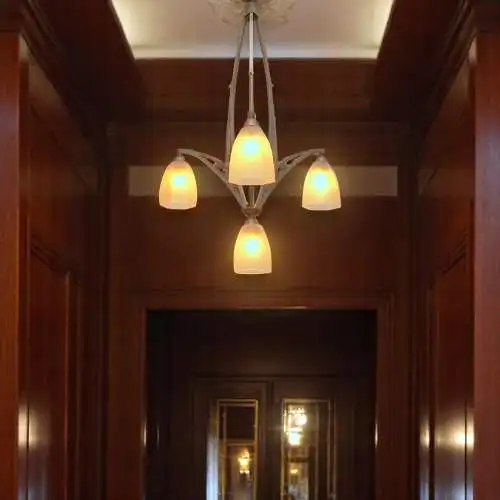 Seltene original Art Déco Deckenleuchte "AMIENS" Chandelier Hängelampe 1920er