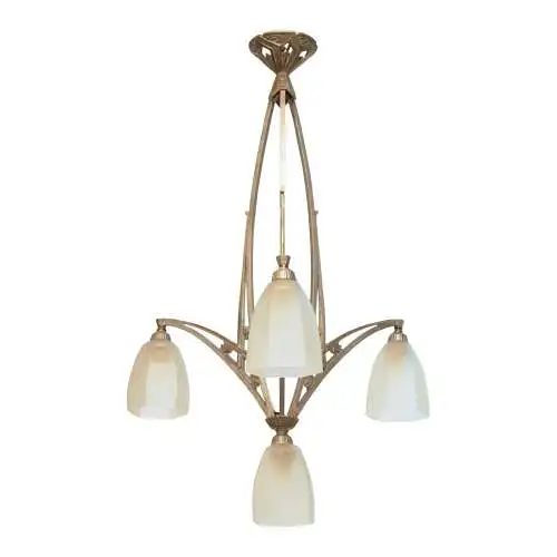 Seltene original Art Déco Deckenleuchte "AMIENS" Chandelier Hängelampe 1920er