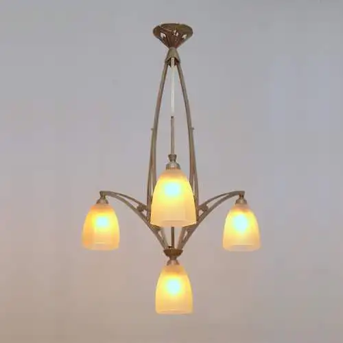 Seltene original Art Déco Deckenleuchte "AMIENS" Chandelier Hängelampe 1920er
