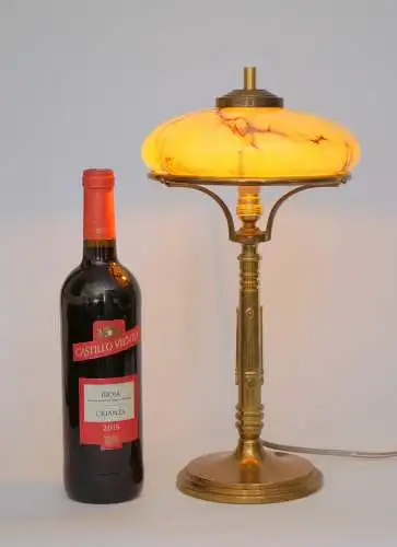 Sehr elegante original Art Déco Schreibtischlampe "THE COMMODORE" Messinglampe