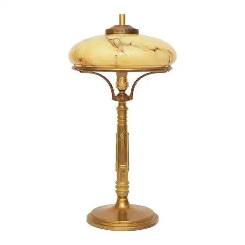 Sehr elegante original Art Déco Schreibtischlampe "THE COMMODORE" Messinglampe
