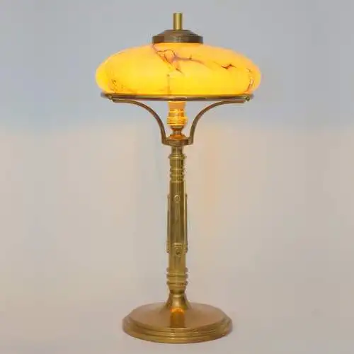 Sehr elegante original Art Déco Schreibtischlampe "THE COMMODORE" Messinglampe