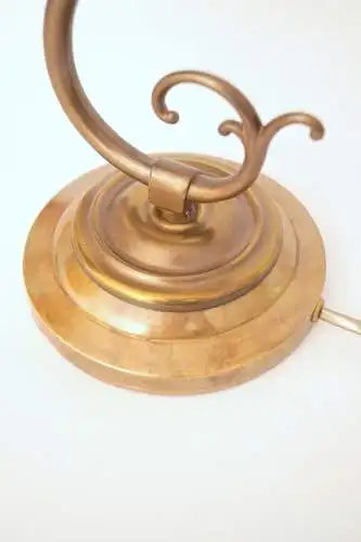 Unikat Jugendstil Shabby Tischleuchte "DWARF HAT" Messinglampe