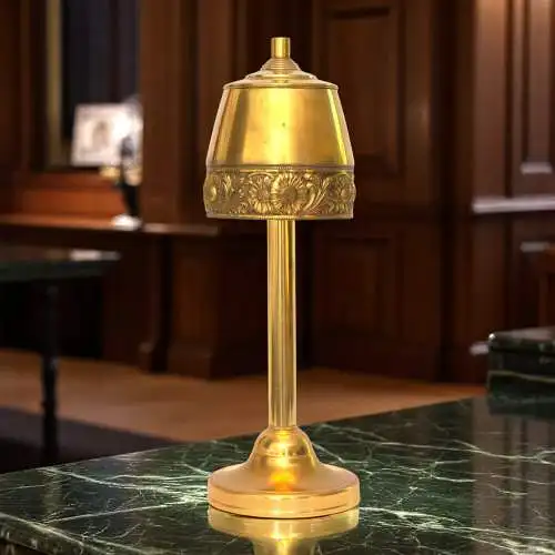 Unikat Art Déco Schreibtischleuchte "RUE DEAUVILLE" Messinglampe Tischlampe