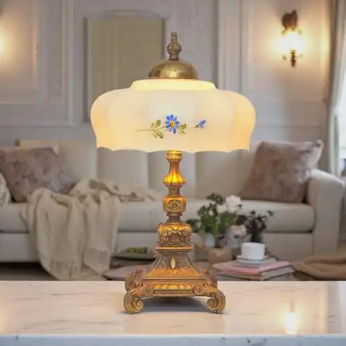 Unikat Jugendstil Shabby Tischlampe "RUE TOULOUS"  Tischleuchte romantisch