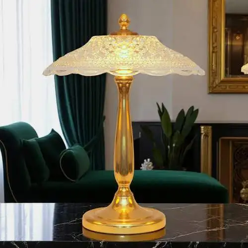 Unikat Hollywood Regency Tischleuchte "VENICE SHINE" Tischlampe Messing Design
