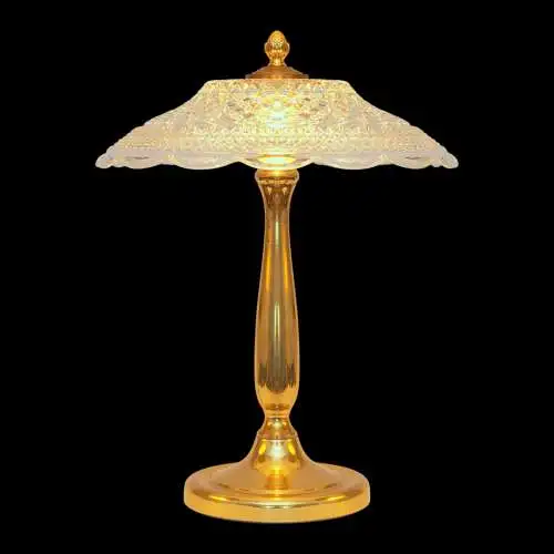 Unikat Hollywood Regency Tischleuchte "VENICE SHINE" Tischlampe Messing Design