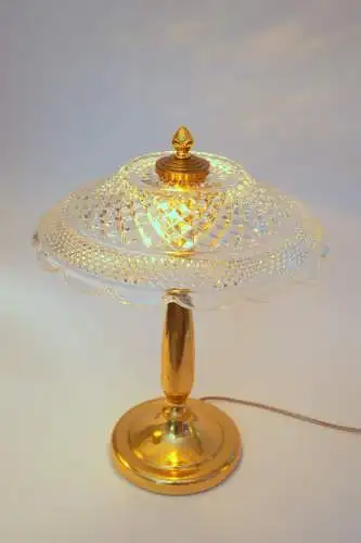 Unikat Hollywood Regency Tischleuchte "VENICE SHINE" Tischlampe Messing Design