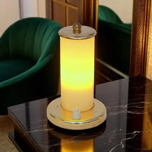 Zierlich original Art Déco Tischleuchte "THE LITTLE LITFAß" Messinglampe 1930er